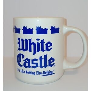 90s Vintage White Castle Coffee Mug Cup Fast Food Collectible Slider Novelty Y2k